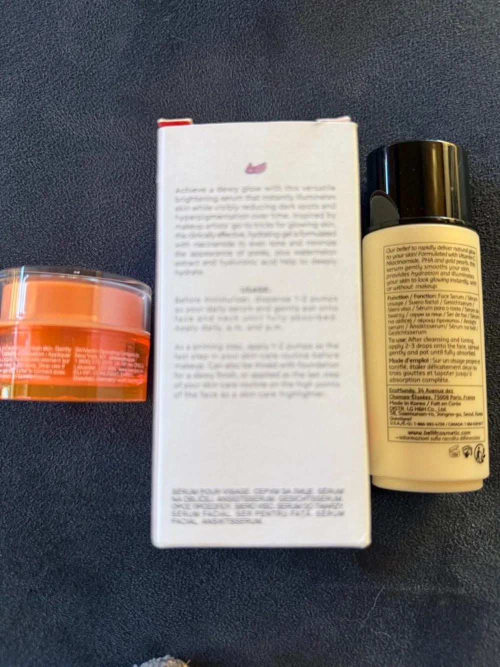 Glow Recipe Watermelon Dew Drops + Belif Niacinamide + StriVectin Super-C Eye Cr